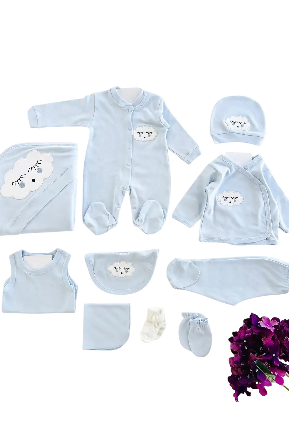 Baby Cloud Newborn First Outfit Set (10 Pcs)