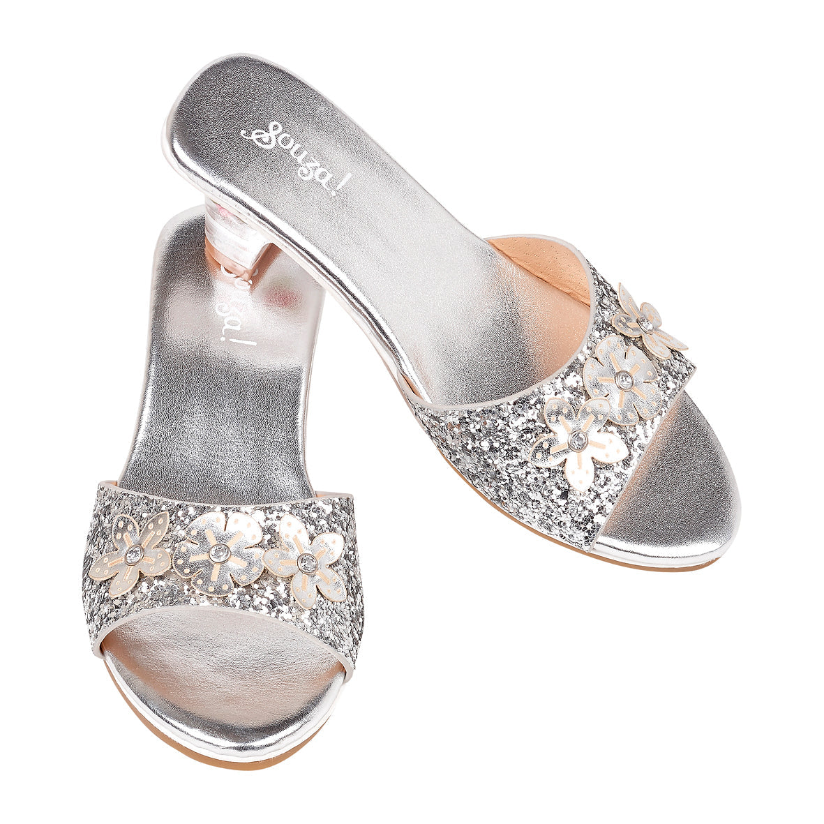 Mariona – High Heel Slipper, Metallic Silver (3 Sizes)