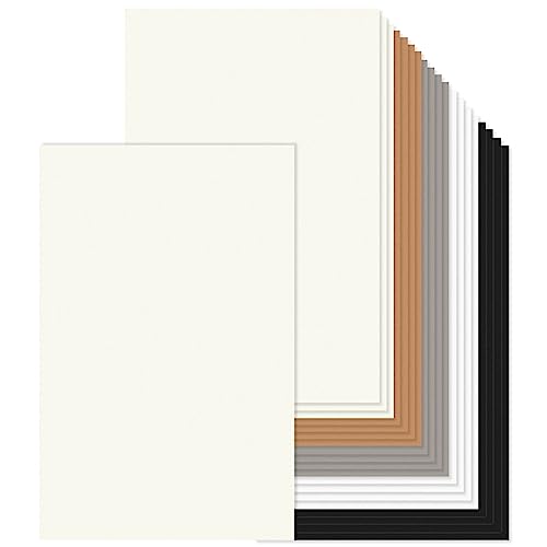 11×17 Inch Large Colored Cardstock Paper White Ivory Black Brown Kraft Grey 20 Sheets 80lb A3 Aesthetic Color Card Stock Printer Paper Sheet for