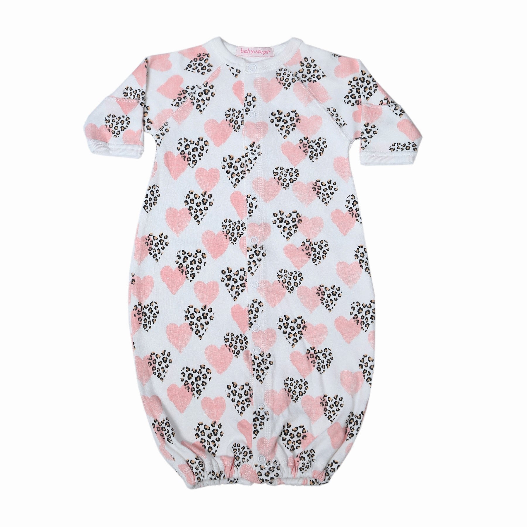 Baby Converter Gown – Leopard Hearts