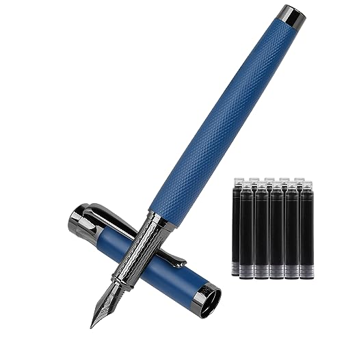 BOCIYER Luxury Fountain Pen Set,Ink Pen for Smooth Writing,Medium Nib,Includes 10 Ink Cartridges&Ink Converter,Best Pen Gift Case for Men &