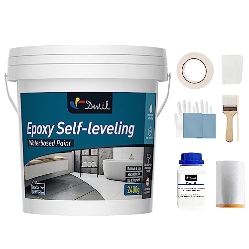 DWIL Tub Refinishing Kit, Epoxy Bathtub Paint, Tub &Tile Paint Self-Leveling Tub Paint with Tools, Low Odor& 20X Thicker Than Other Sink Paint for