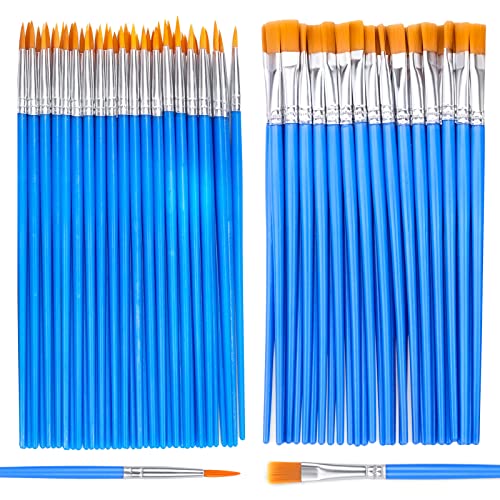 AROIC Paint Brushes Set,110 pcs Nylon Hair Brushes for Acrylic Oil Watercolor Artist Professional Painting Kits