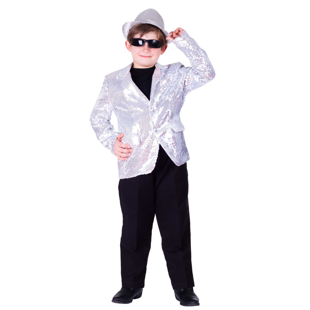 Silver Sequin Jacket – Kids