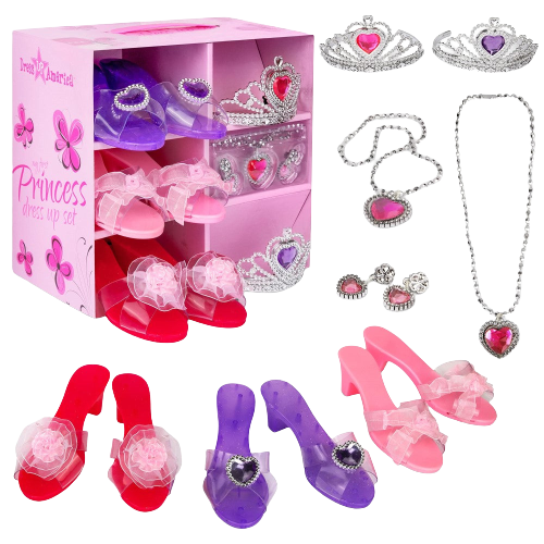 Princess Jewelry, Shoes And Tiara Set – Kids