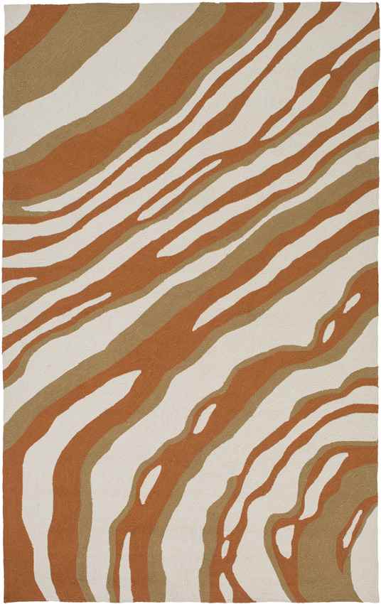 Barnes Coastal Rust/Beige Area Rug