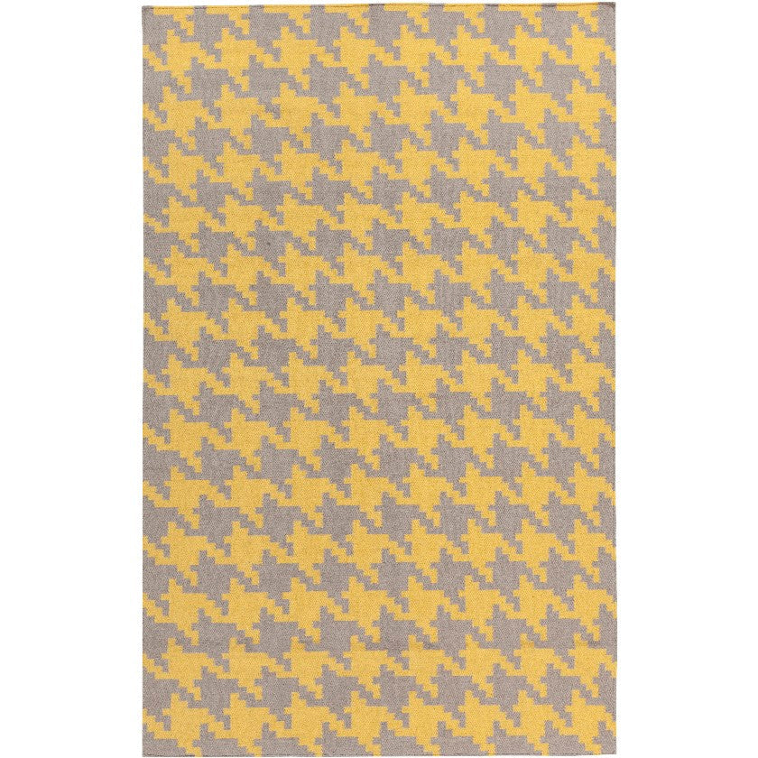 Elkmont Modern Gray/Yellow Area Rug