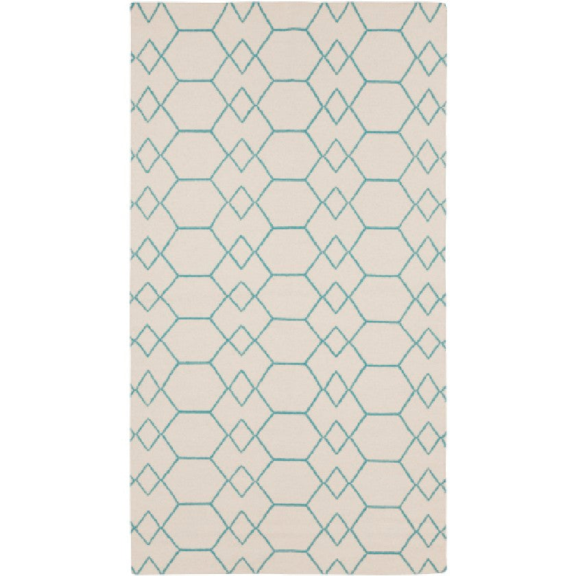 Escambia Modern Light Gray/White Area Rug