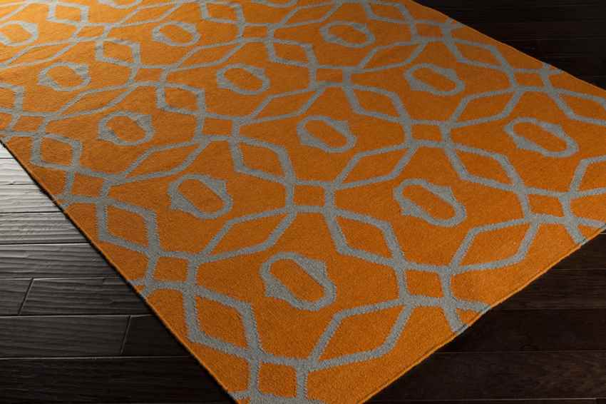 Excel Modern Burnt Orange/Gray Area Rug