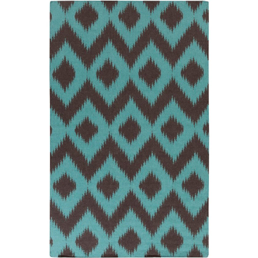 Ninon Global Teal/Black Area Rug