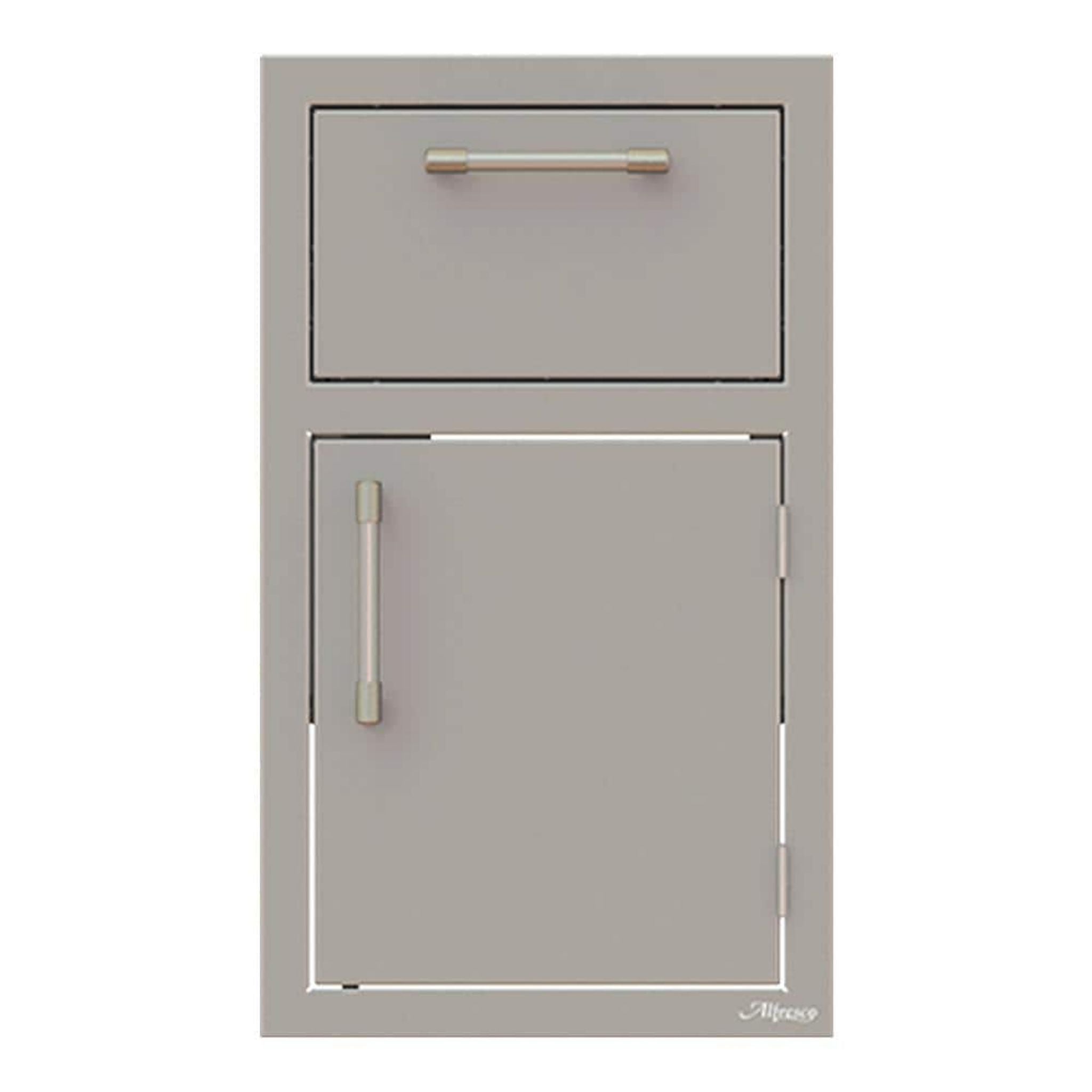 Alfresco 17″ Carmine Red Gloss One Drawer with Door Open Right