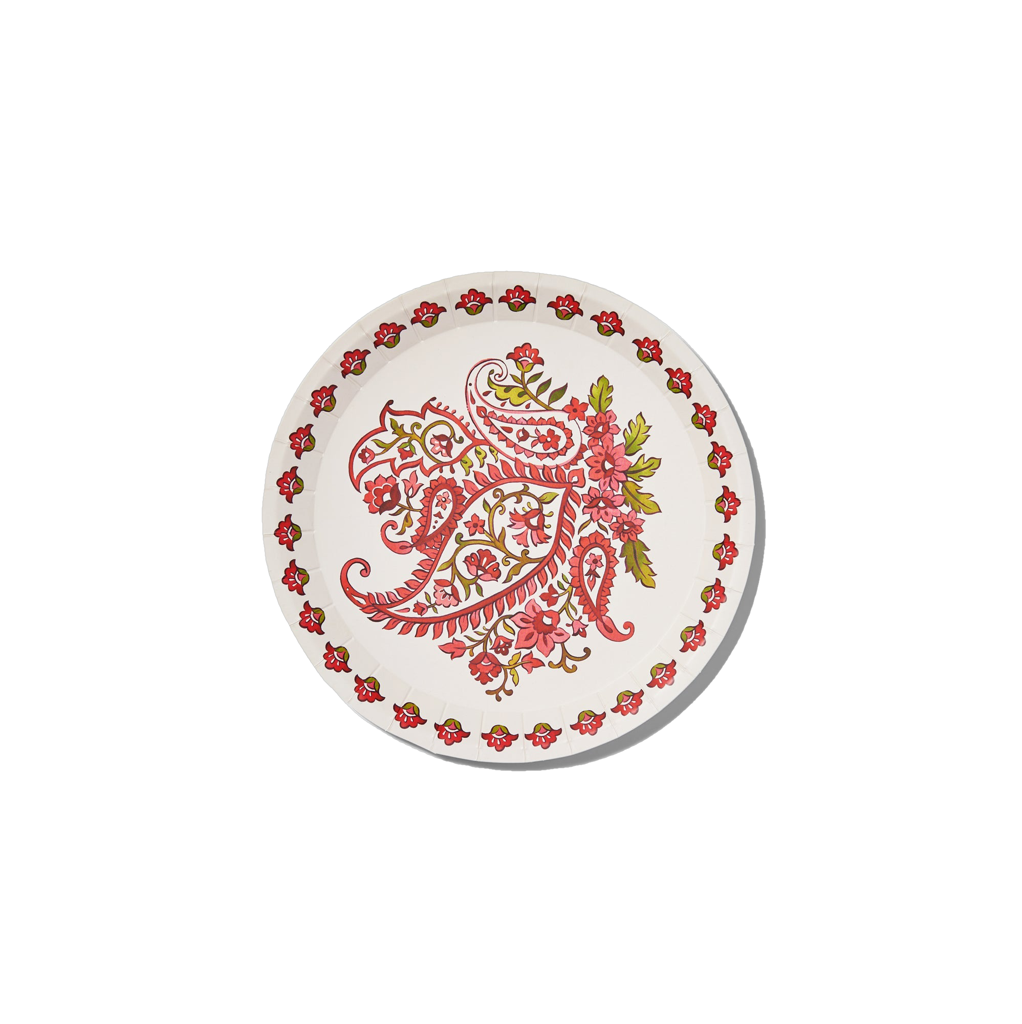 Festive Paisley Small Plates (10 Per Pack)