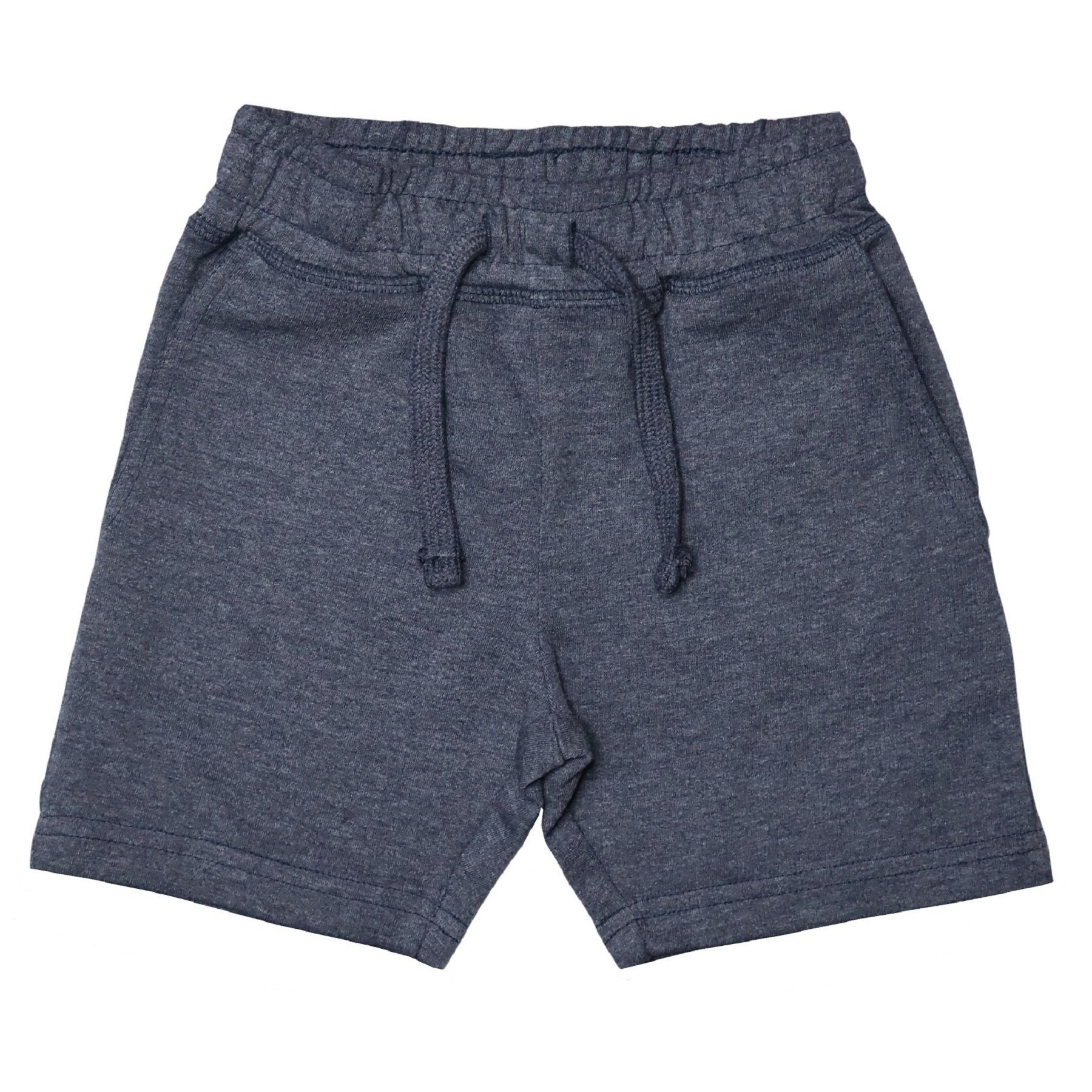 Kids Heathered Comfy Shorts – Distressed Navy