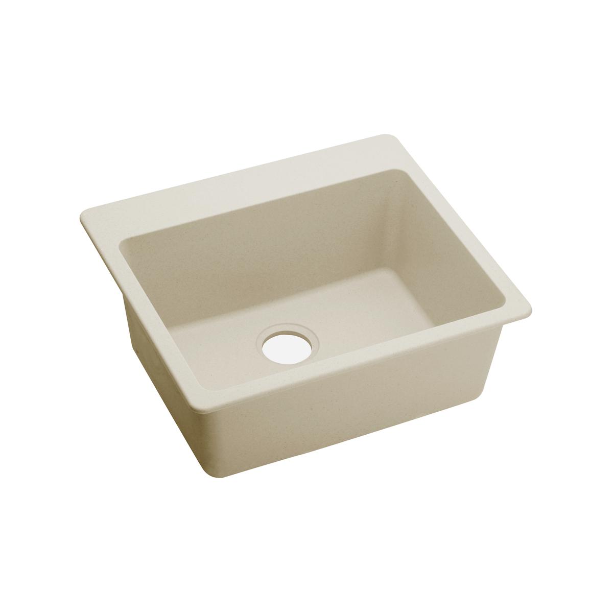 Elkay Quartz Luxe 25″ x 22″ x 9-1/2″, Single Bowl Drop-in Sink, Parchment