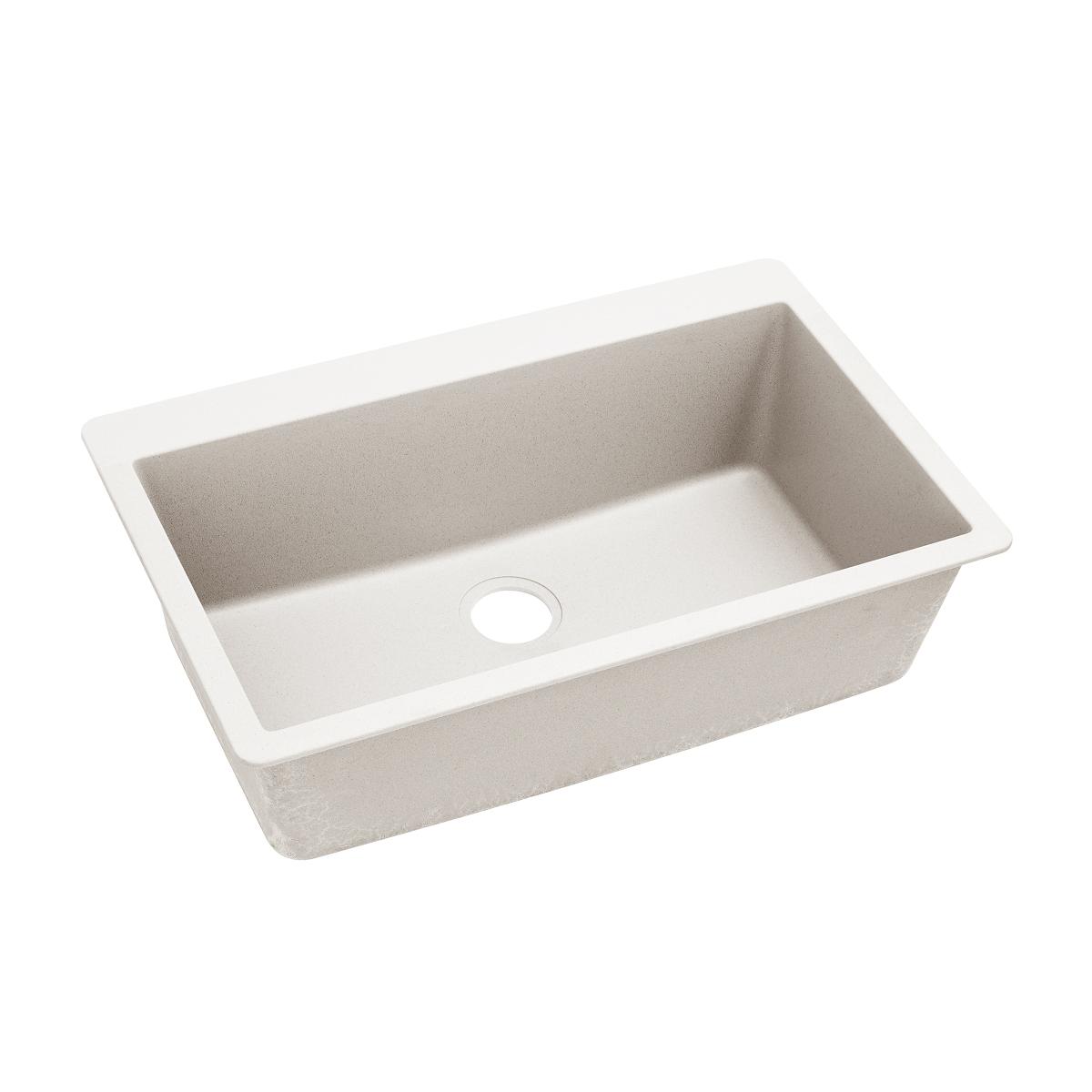 Elkay Quartz Luxe 33″ x 20-7/8″ x 9-7/16″, Single Bowl Drop-in Sink, Ricotta