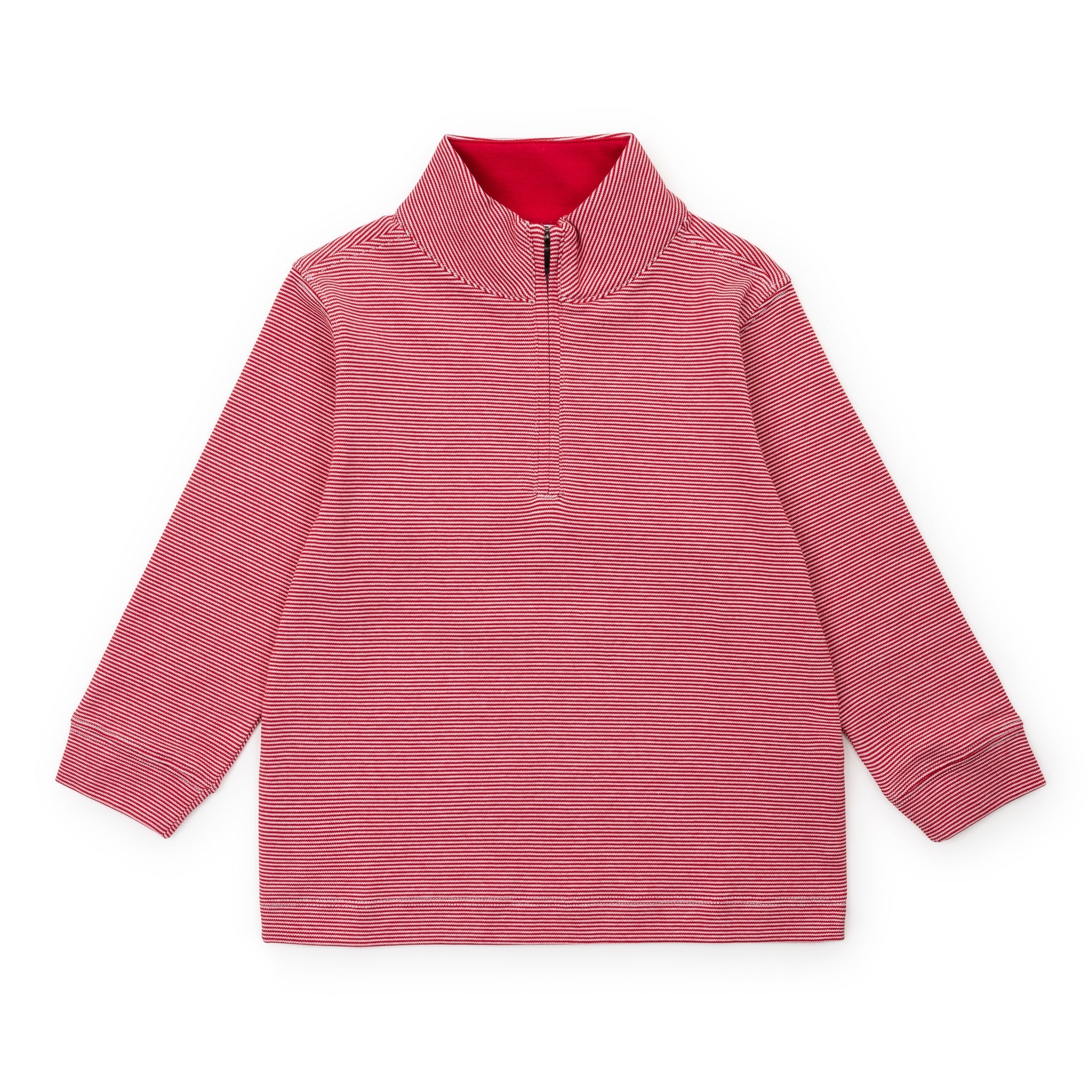 Spencer Quarter Zip Pullover – Red Stripes