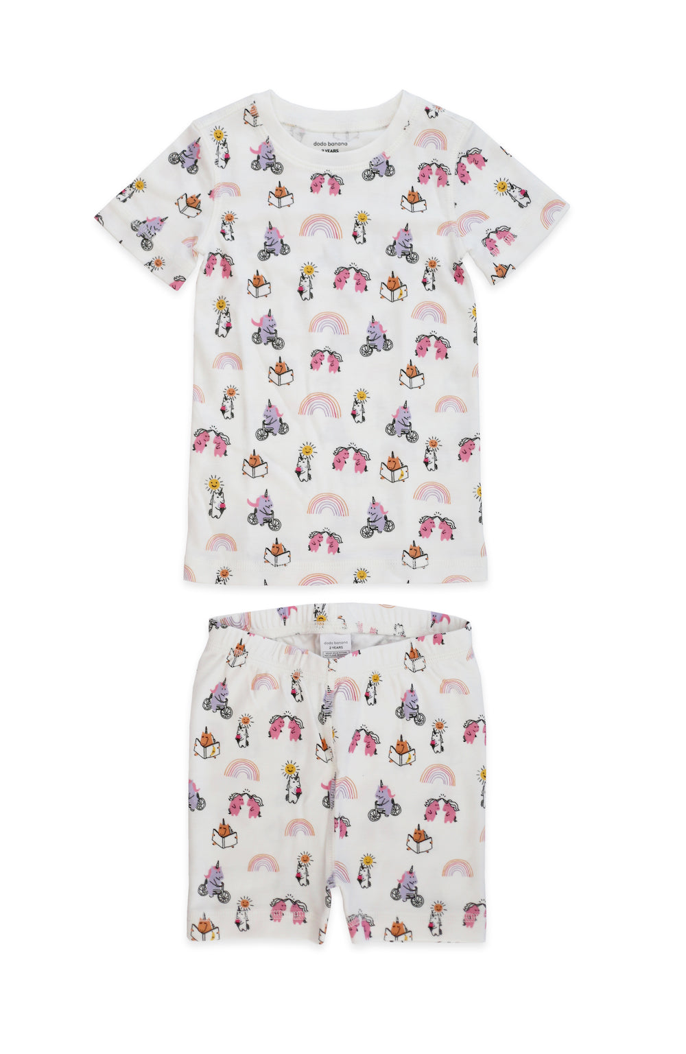 Unicorn Organic Pima Cotton Shorts Pajama Set