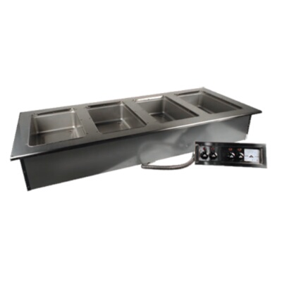 Advance Tabco DISW-4-240 – Hot Food Well, drop-in, electric, 58-1/2”W, (4) wells, wet or dry operation