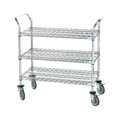 Advance Tabco WUC-2436R – Lite Series Wire Utility Cart, heavy duty, (3) shelve