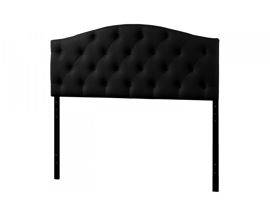 Baxton – Myra Modern Black Scalloped Headboard Full Size