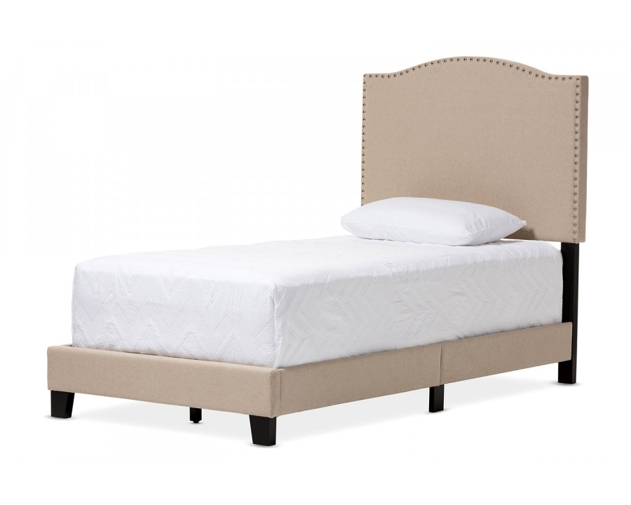 Baxton – Benjamin Modern Arched Bed with Nail Heads