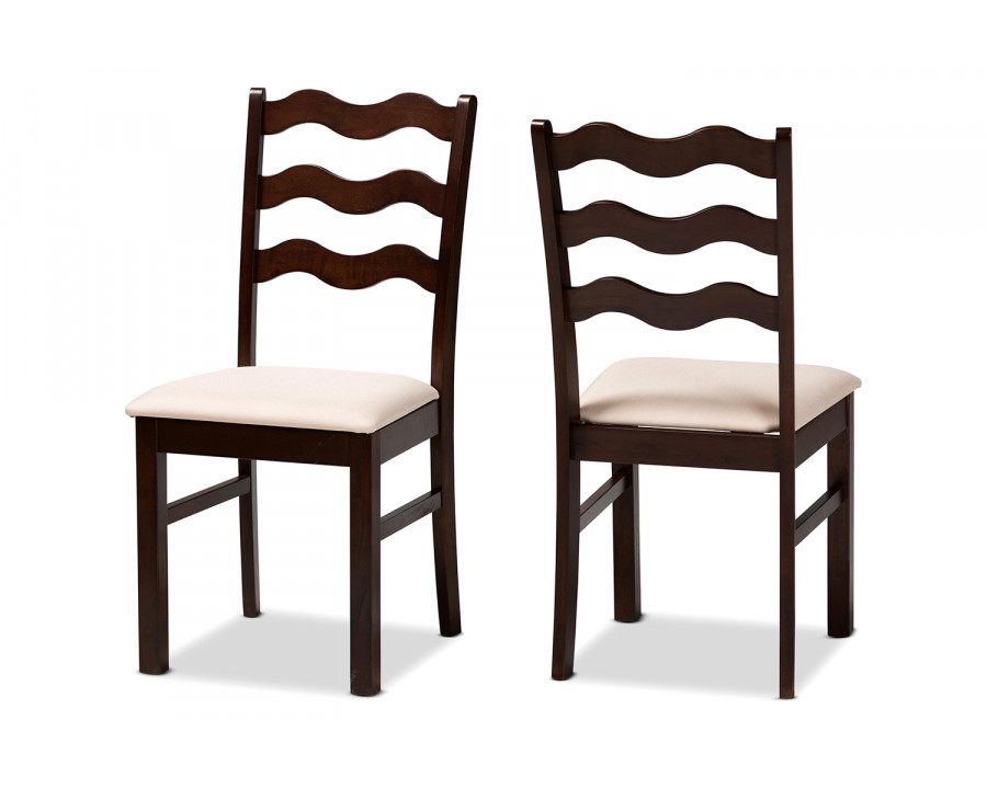 Baxton – Amara Mid-Century Modern 2-Piece Dining Chair Set