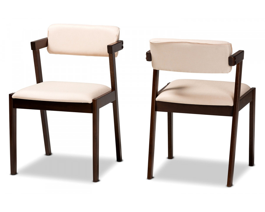 Baxton – Althea Mid-Century Modern 2-Piece Dining Chair Set