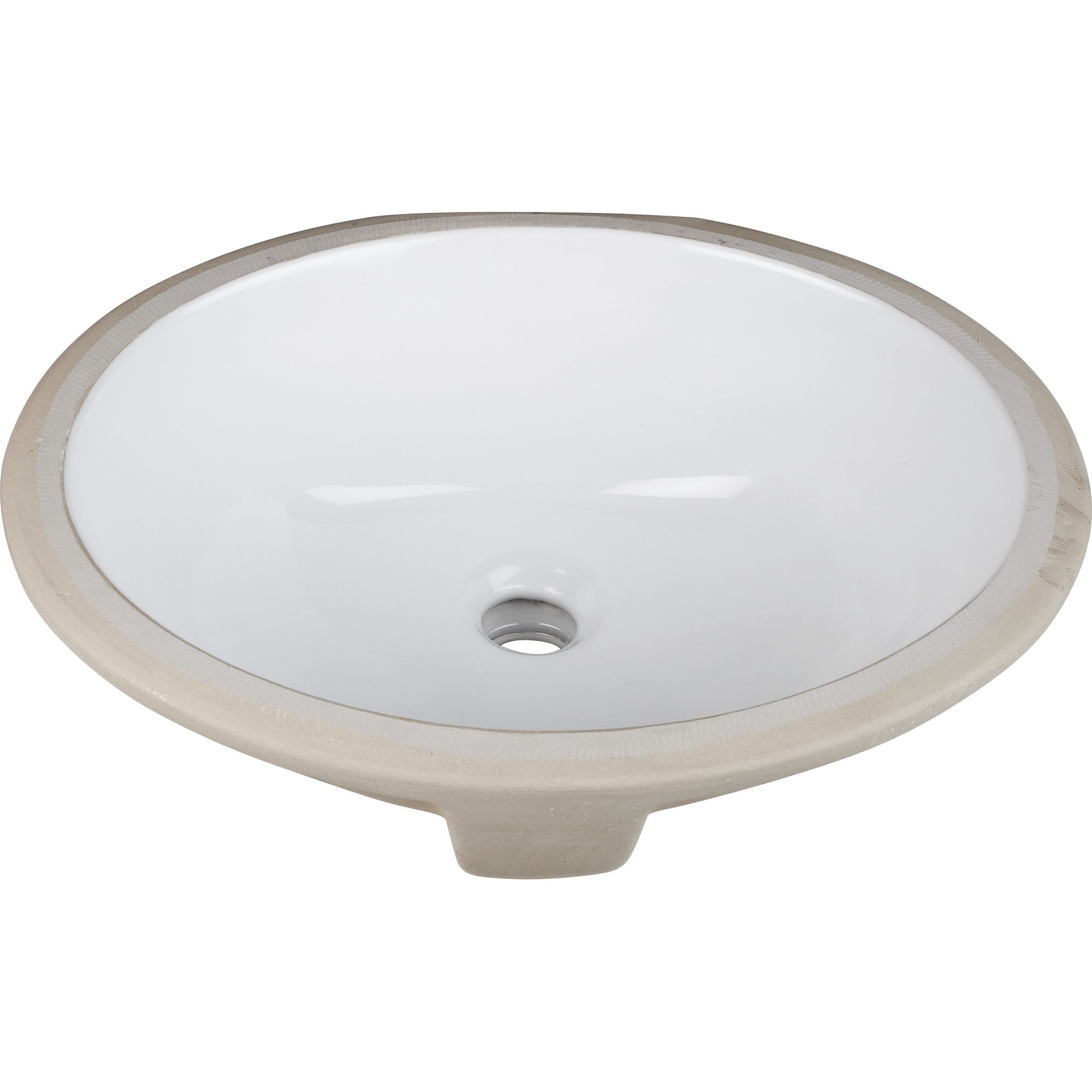 HARDWARE RESOURCES H8809WH 15-9/16″ L x 13″ W  White Oval Undermount Porcelain Bathroom Sink With Overflow , White