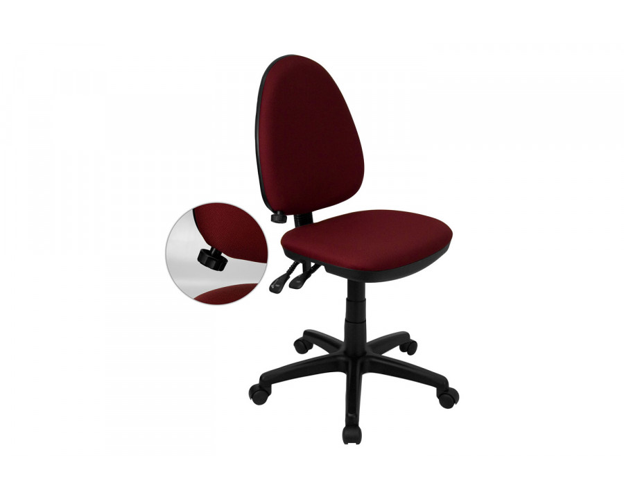 BLNK – Fabric Mid-Back Multifunction Swivel Ergonomic Task Office Chair with Adjustable Lumbar Support