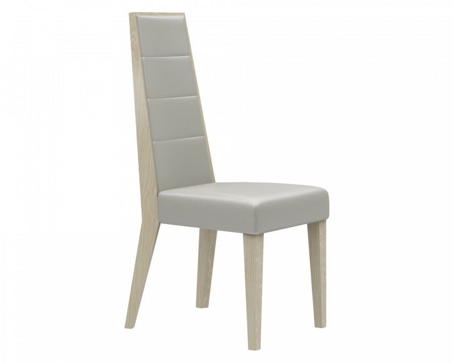 J&M – Chiara Dining Chair in Light Walnut/Gray