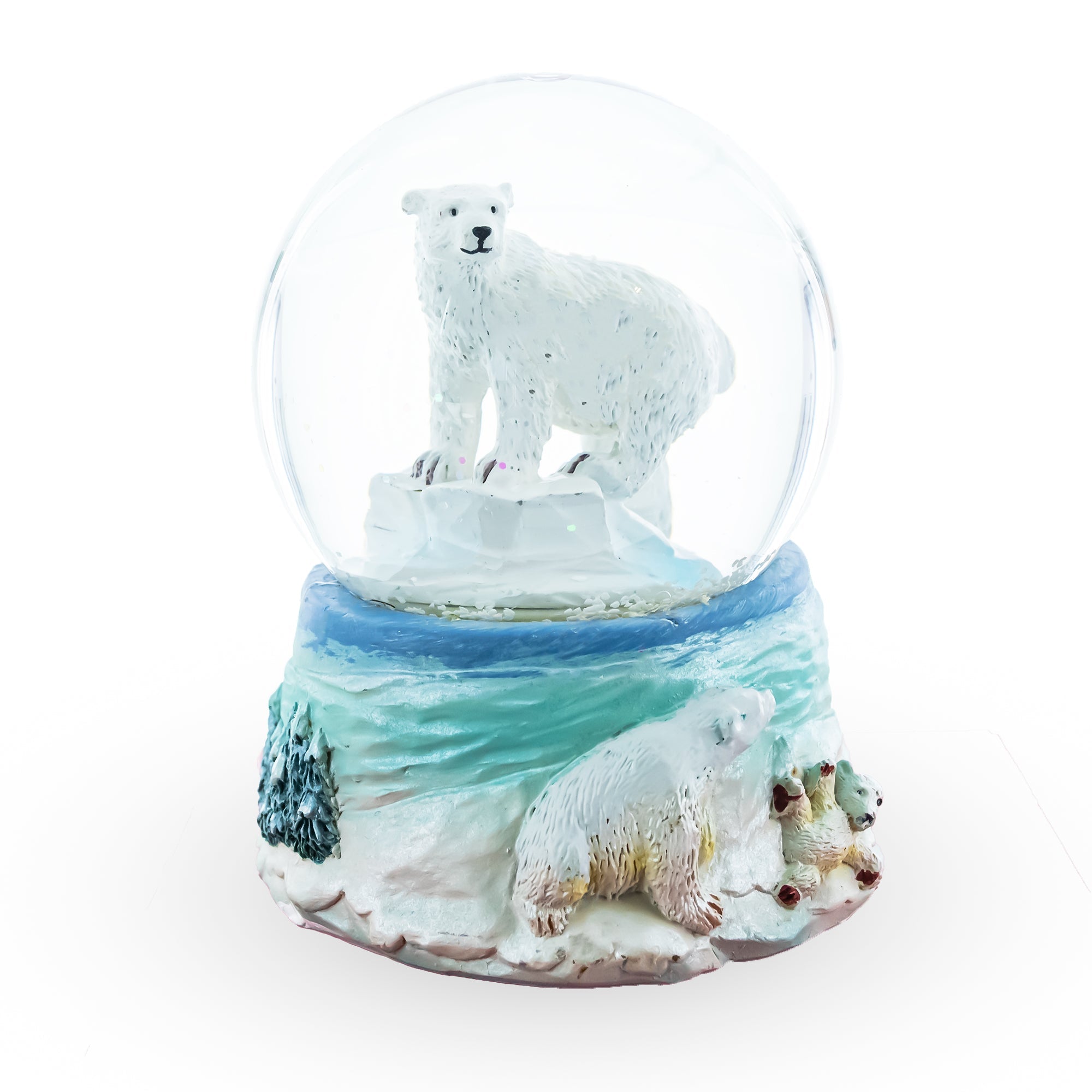 Arctic Wonderland Mini Water Snow Globe: Polar Bears In Serenity