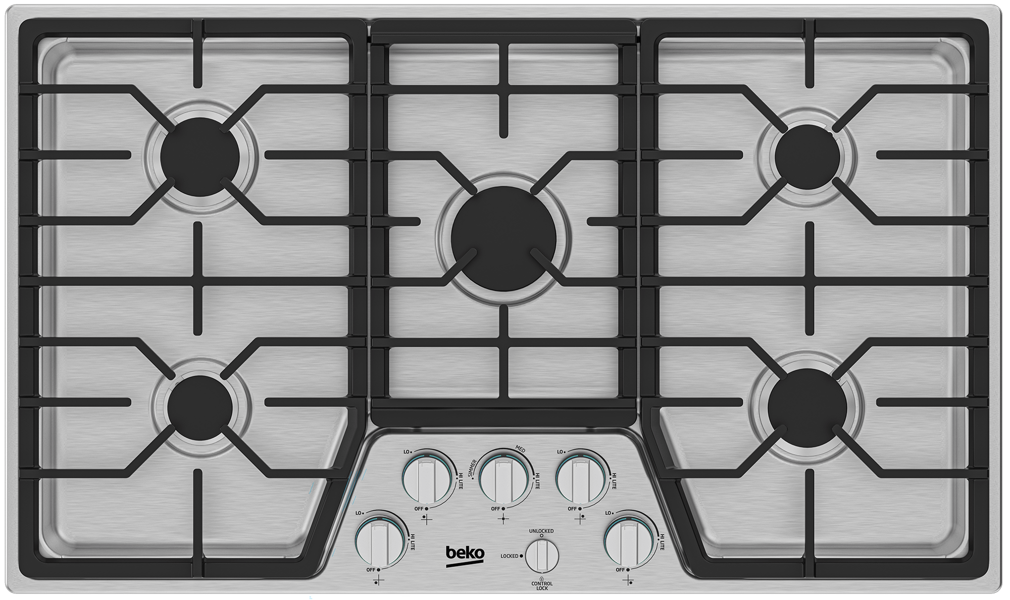 36″ Built-In Gas Cooktop with 5 Burners