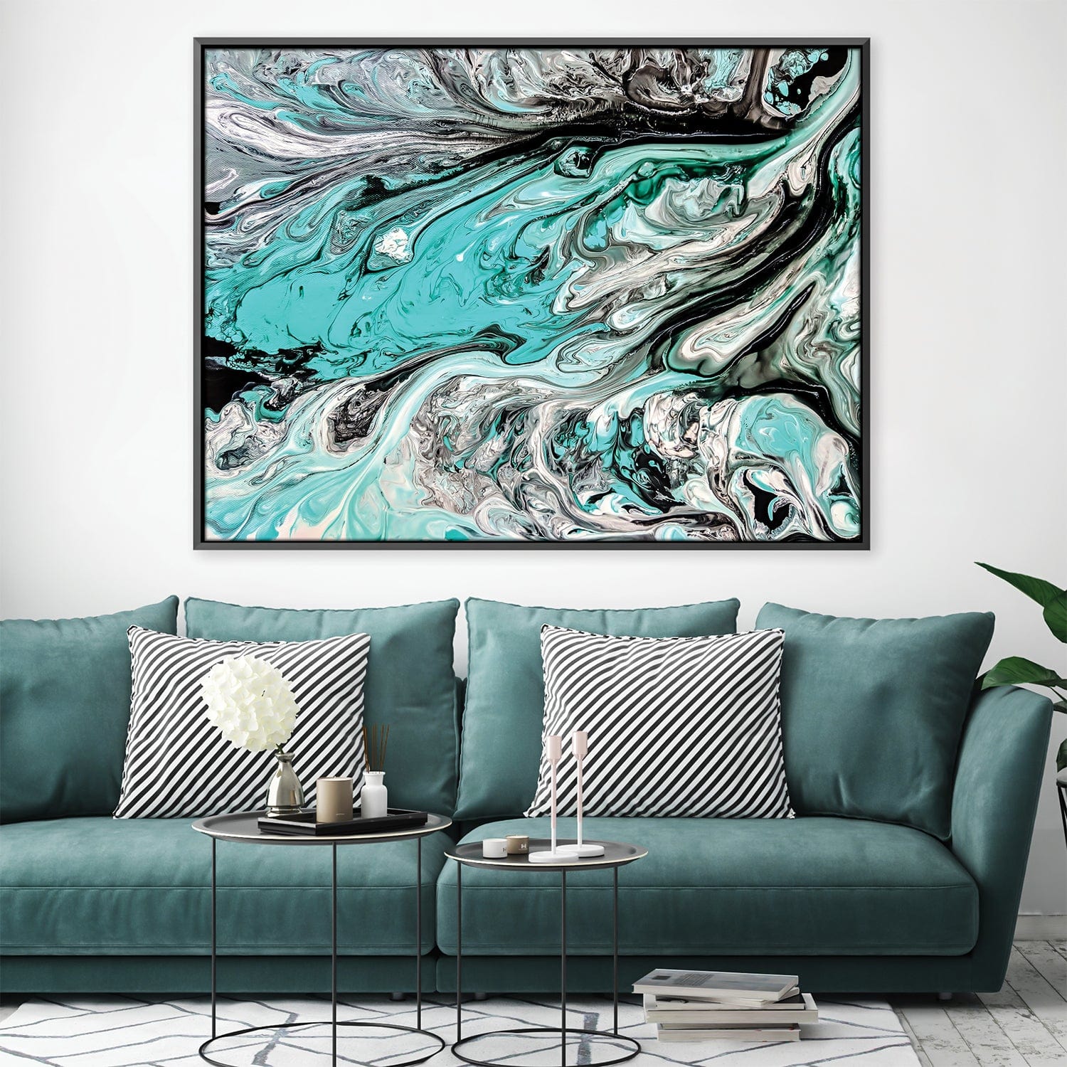 Seafoam Marble Canvas