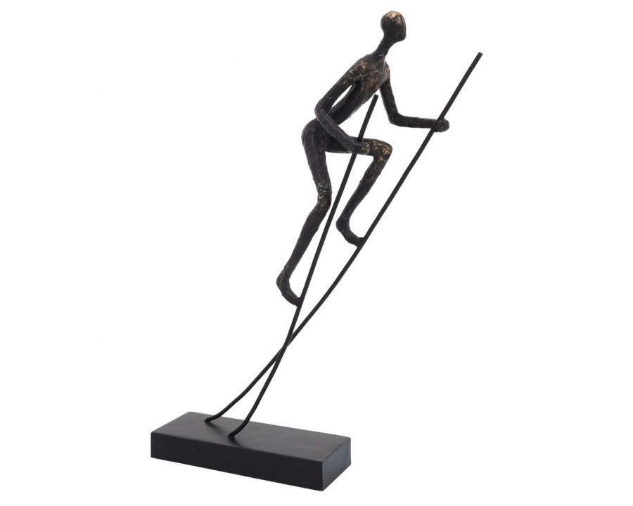 Sagebrook – 15″ Resin Man On Stilts in Bronze