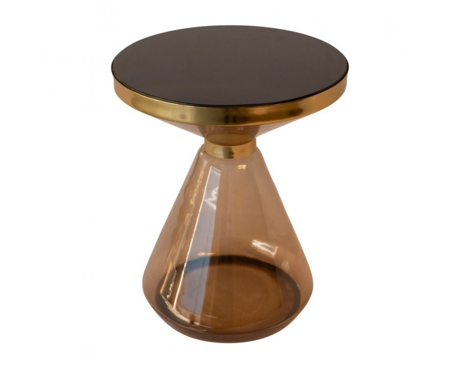 Sagebrook – Hourglass Side Table in Gold