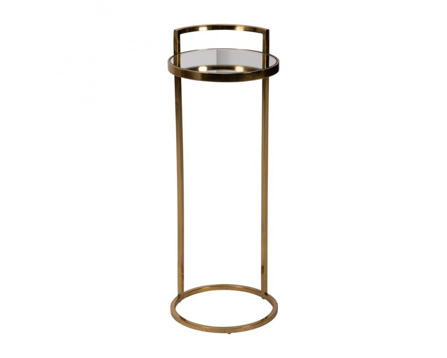 Sagebrook – Metal Drink Table With Mirror Top in Gold