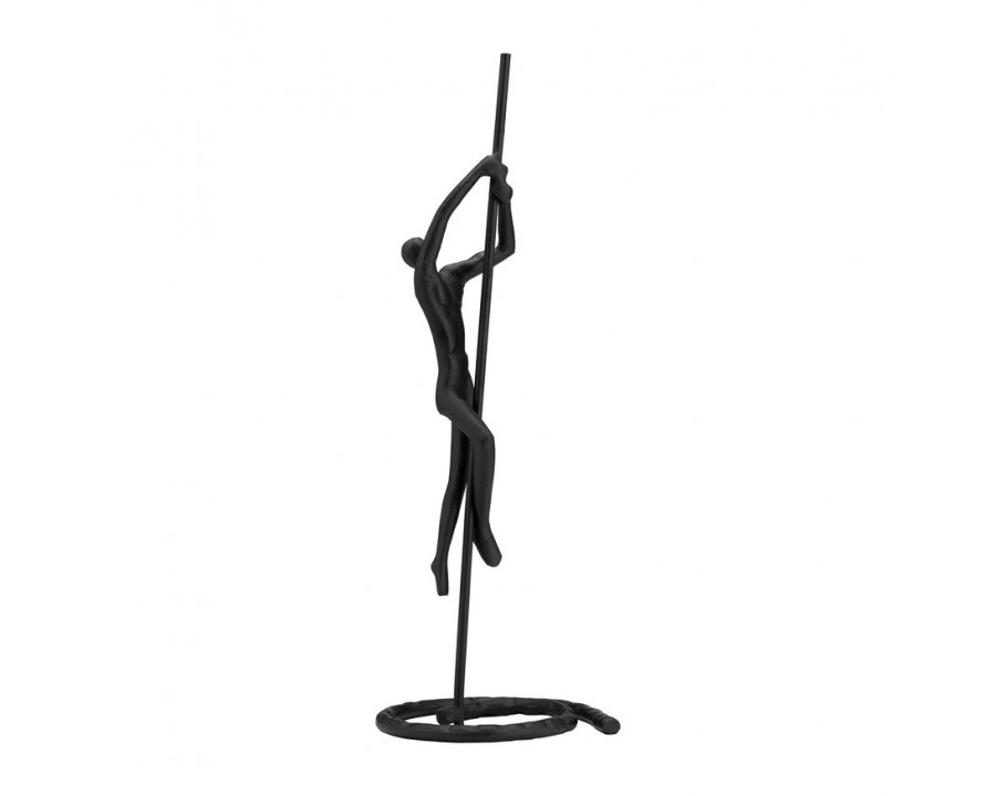 Sagebrook – 24″ Metal Climbing Man Sculpture in Black