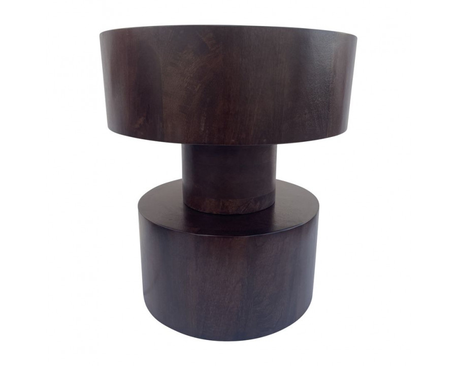 Sagebrook – Wood Disc Side Table in Brown