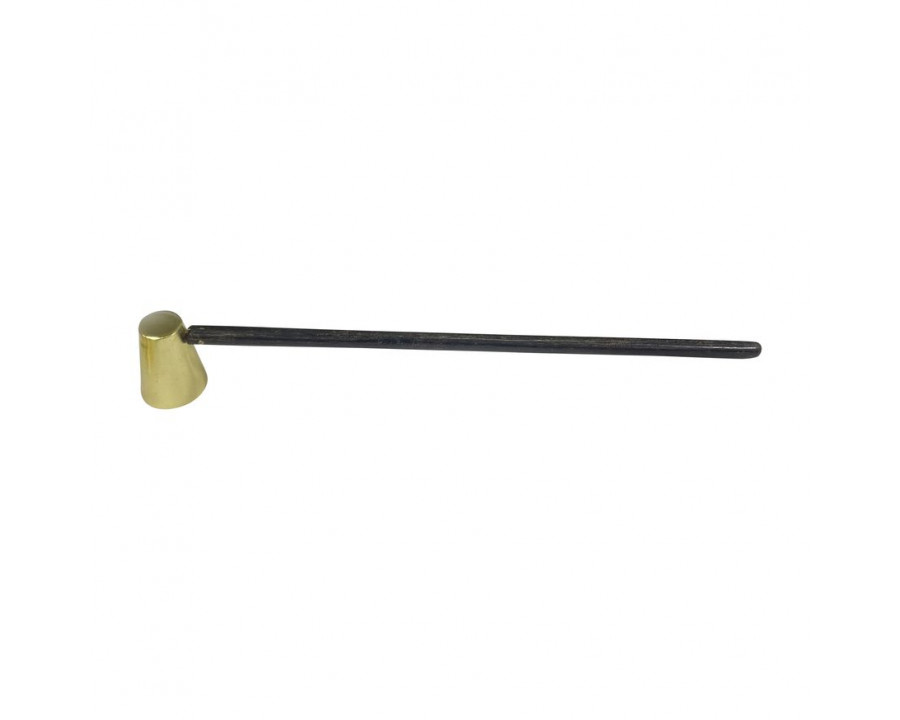 Sagebrook – 13″ Wood Candle Snuffer in Gold