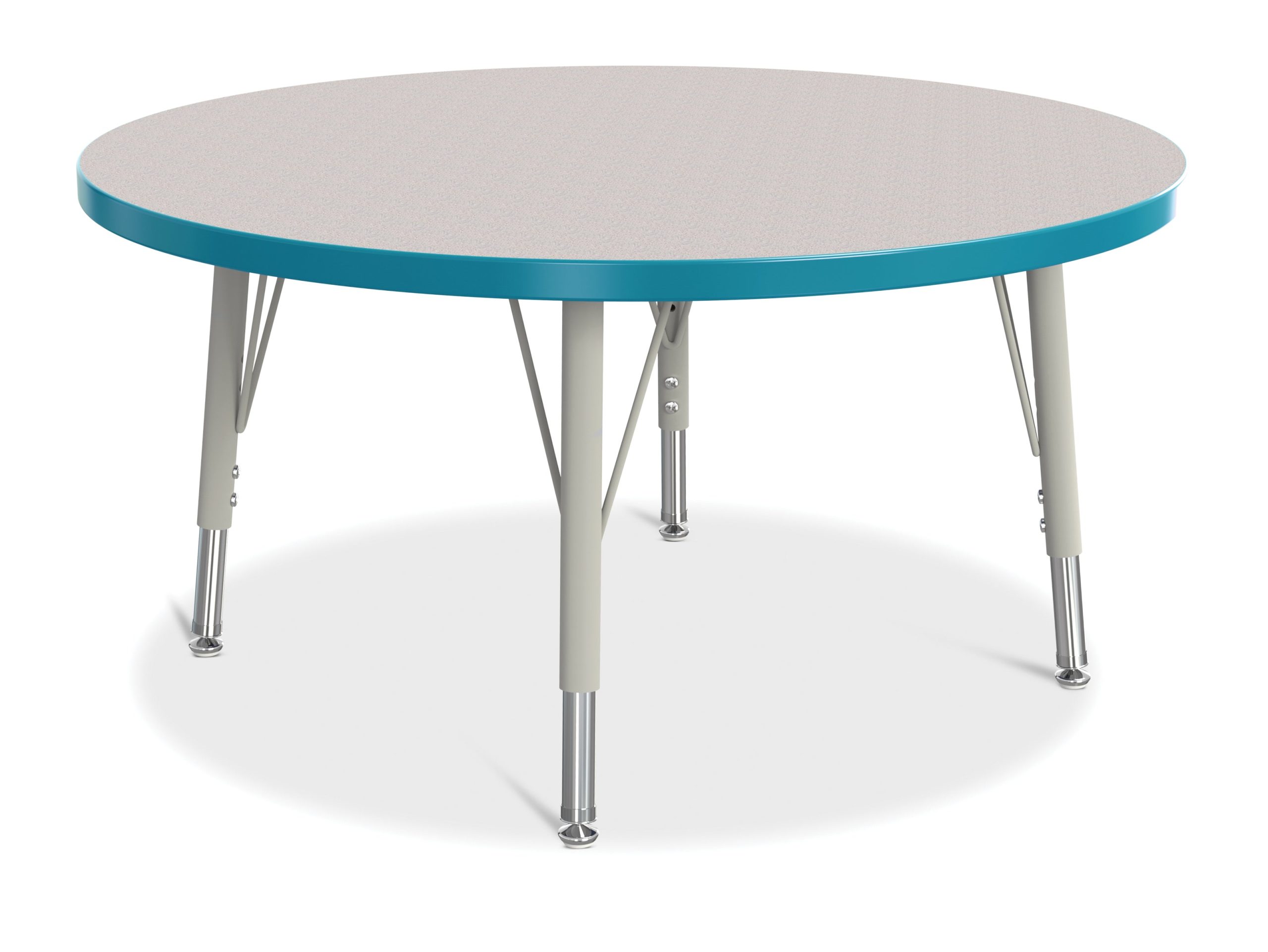 Berries Round Activity Table – 36″ Diameter, E-height – Gray/Teal/Gray