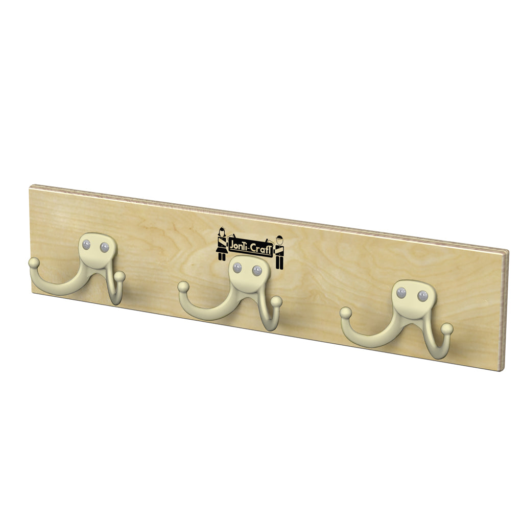 Jonti-Craft Wall Mount Coat Rail – 3 Hooks