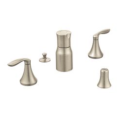 MOEN T5220BN Eva  Two-Handle Bidet Faucet In Brushed Nickel