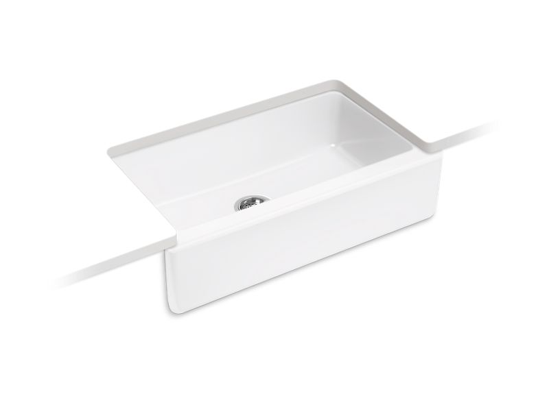 KOHLER K-6546 Dickinson 33″ x 19-9/16″ x 8-5/8″ undermount single-bowl farmhouse kitchen sink