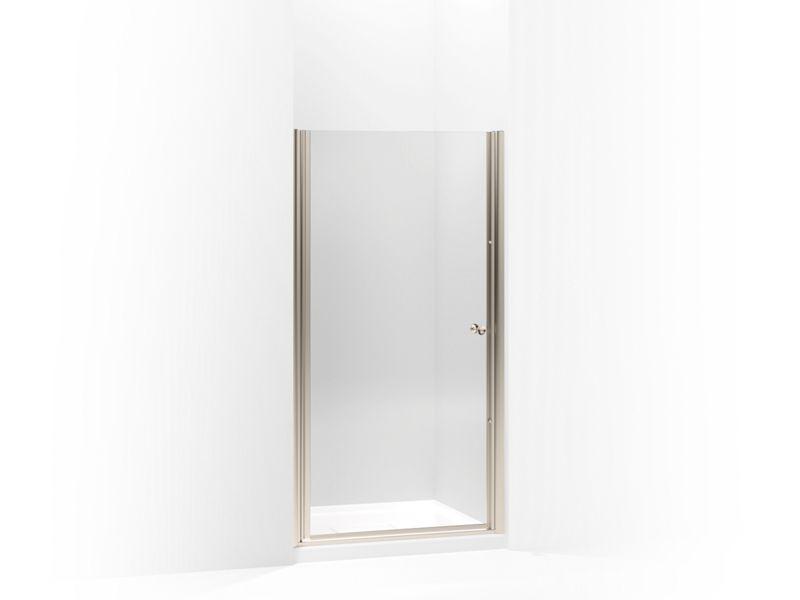 KOHLER K-702400-L Fluence Pivot shower door, 65-1/2″ H x 28-3/4 – 30-1/4″ W, with 1/4″ thick Crystal Clear glass