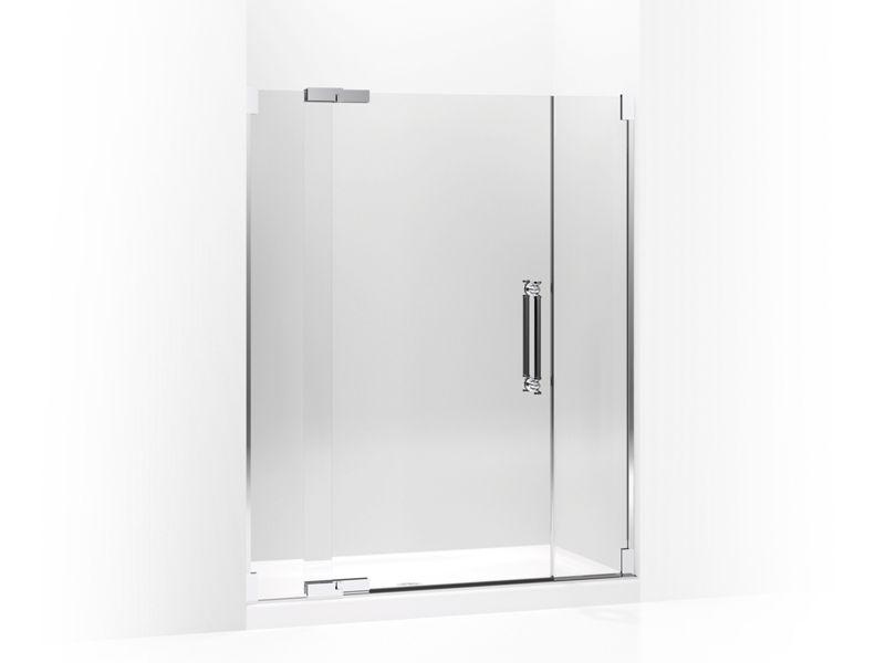 KOHLER K-705711-L Pinstripe Pivot shower door, 72-1/4″ H x 57-1/4 – 59-3/4″ W, with 3/8″ thick Crystal Clear glass