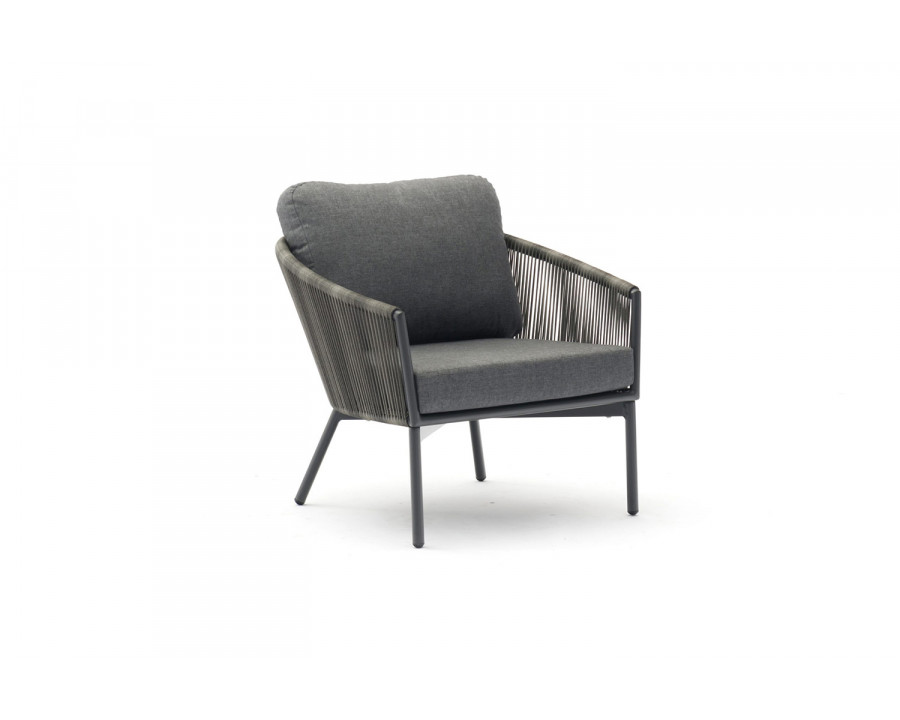 Whiteline – Yarrow Chair And Ottoman in Gray