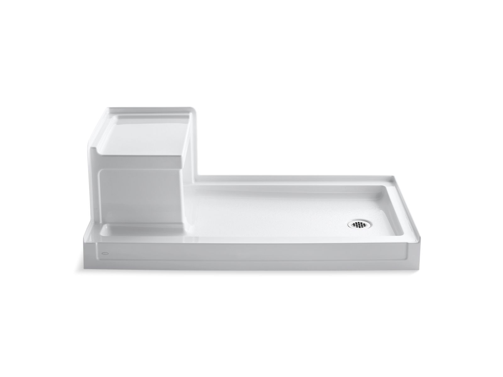 KOHLER K-1976-0 Tresham 60″ X 32″ Alcove Shower Base, Right Drain In White