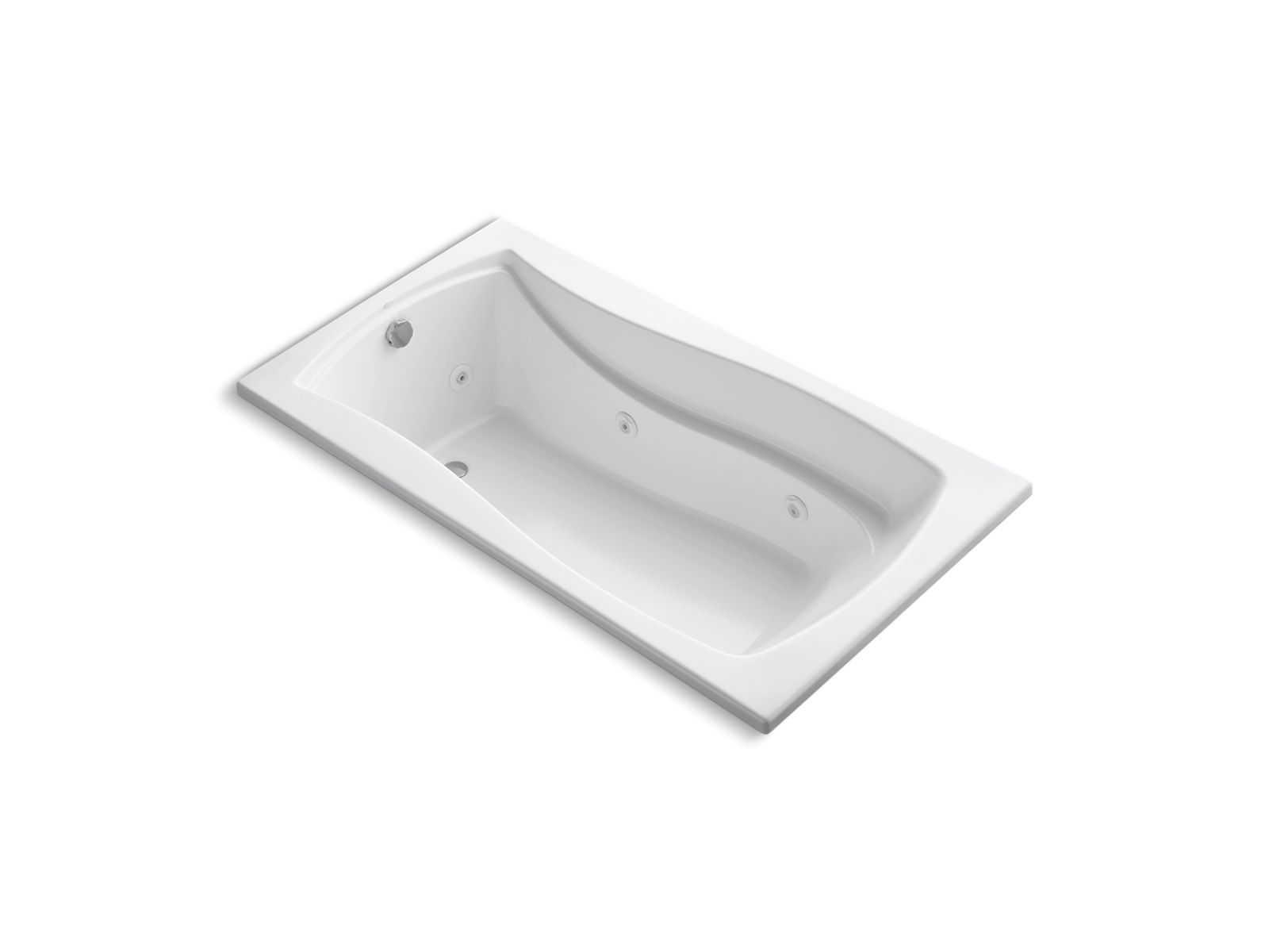 KOHLER K-1224-CB-0 Mariposa 66″ X 35-7/8″ Drop-In Whirlpool Bath In White