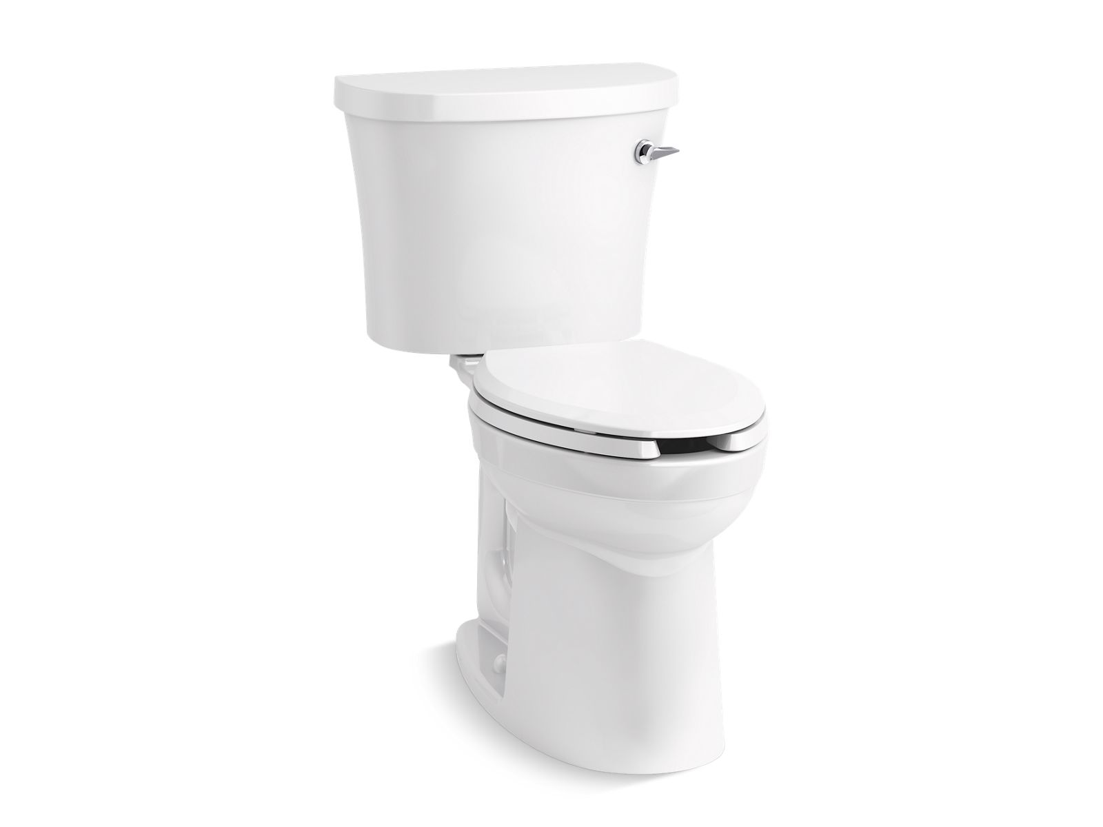 KOHLER K-25077-RA-0 Kingston Two-Piece Elongated Toilet, 1.28 Gpf In White