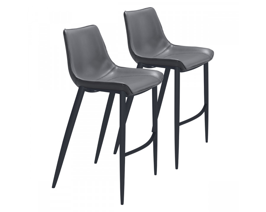 ZUO – Magnus Bar Chair in Dark Gray/Black